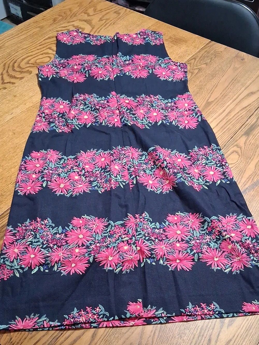 TALBOTS DRESS Womens NEW 4 PINK FLORAL Sleeveless New Navy Blue - Picture 5 of 5